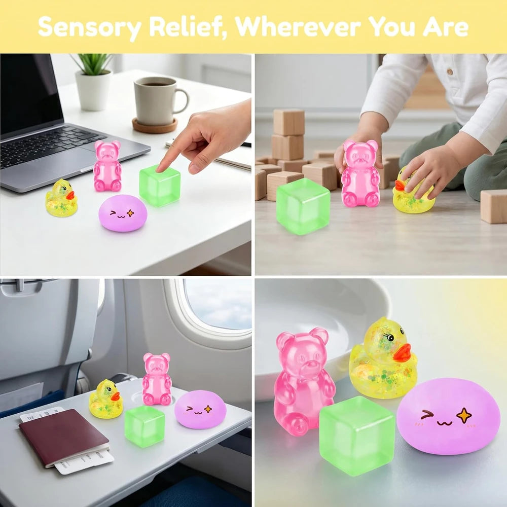 4 Pc Squishy Fidget Toy Set
