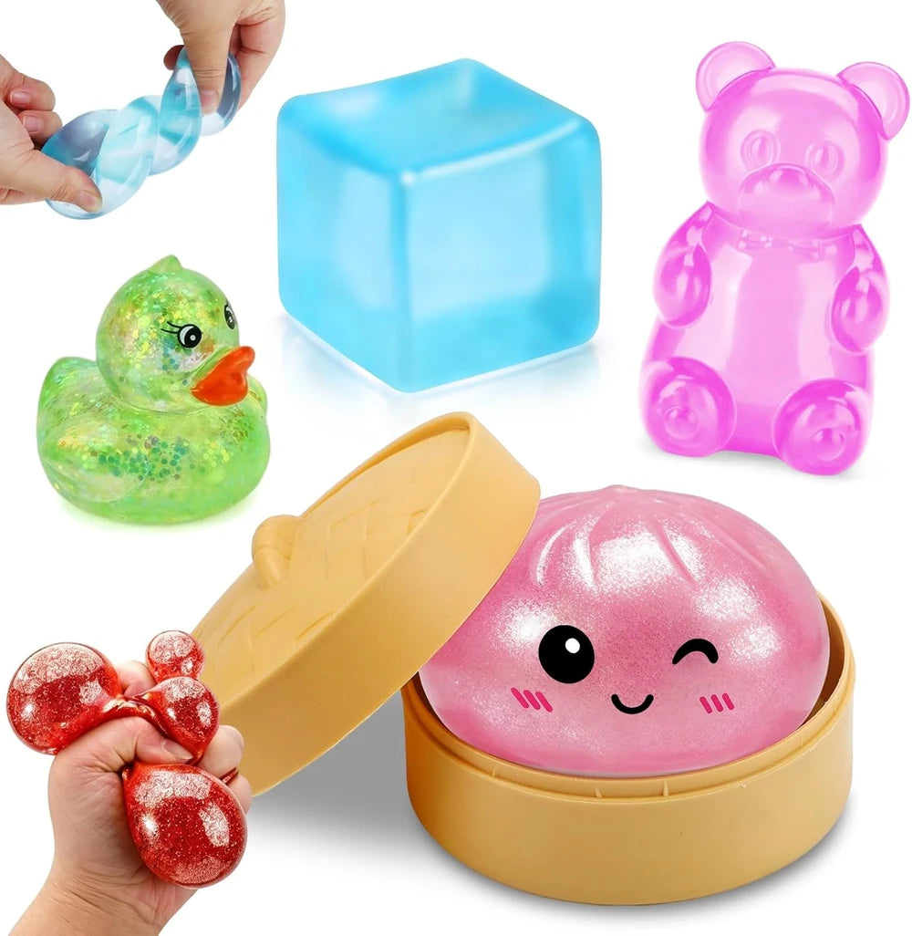 4 Pc Squishy Fidget Toy Set