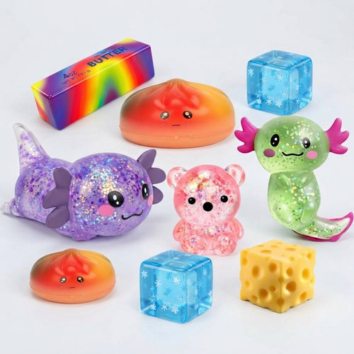 8 Pc Sensory Squishy Fidget Set